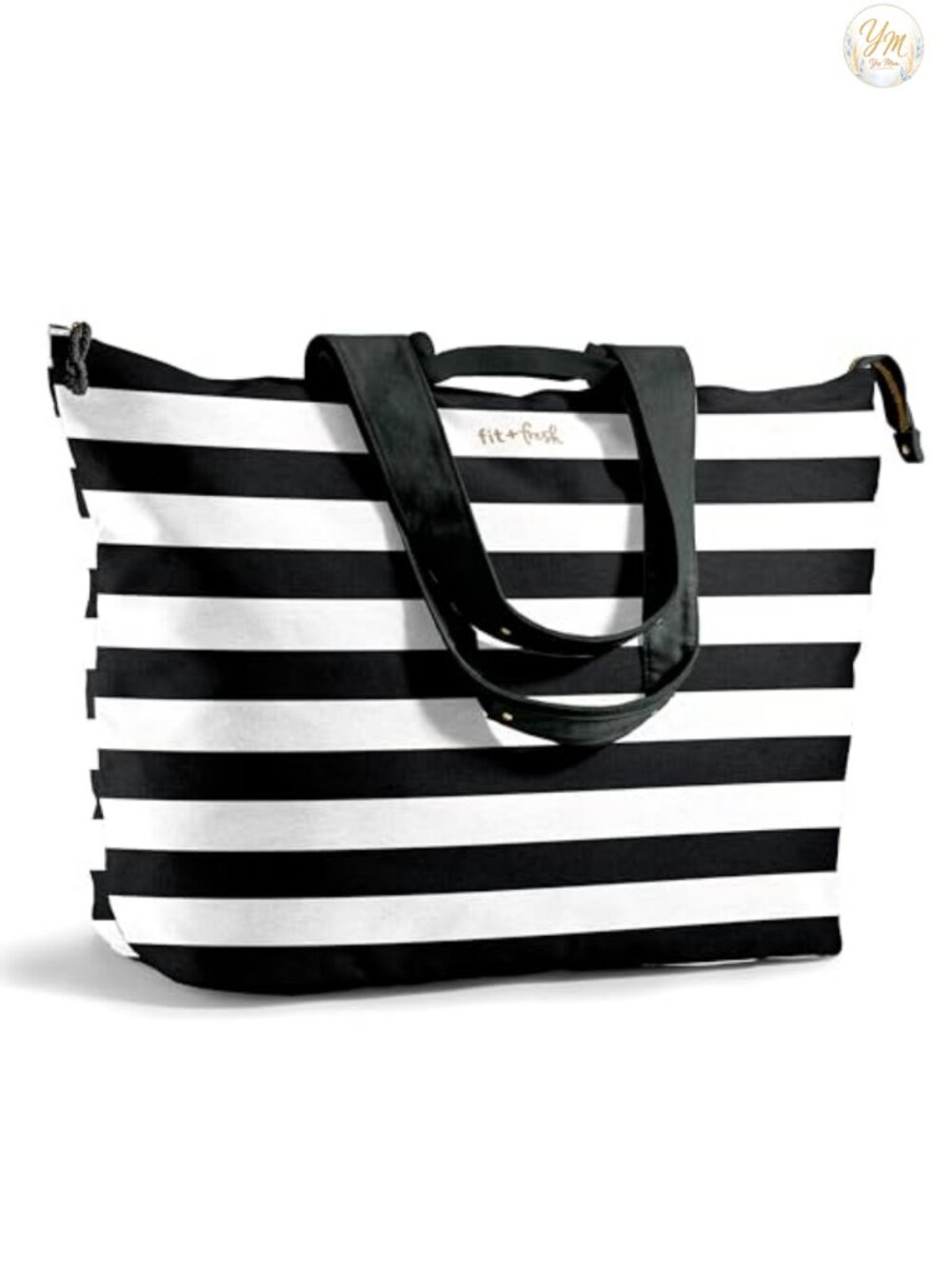 Oversized Beach Bag for Women Zip Top Canvas Tote Foldable Travel Weekender